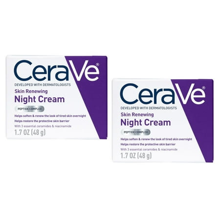 CeraVe Skin Renewing Night Cream for Softer Skin, 1.7 oz.