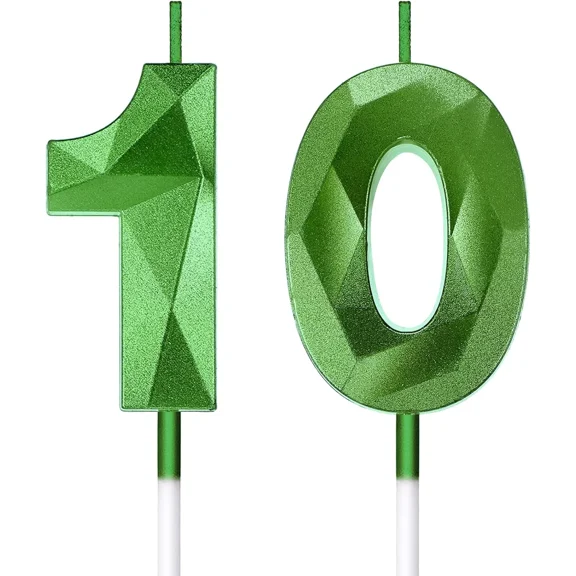 10Th Birthday Candles Cake Numeral Candles Happy Birthday Cake Candles Topper D