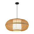 thumbnail image 4 of Runquan Bamboo Woven Pendant Lamp with Adjustable Cord Handmade Traditional Rustic Weave Ceiling Light for Kitchen Restaurant Hallway G, 4 of 8