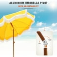 thumbnail image 4 of Alpha Joy 7FT Outdoor Parasol Beach Umbrella Fiberglass Ribs Umbrella with Tassel, Yellow, 4 of 10