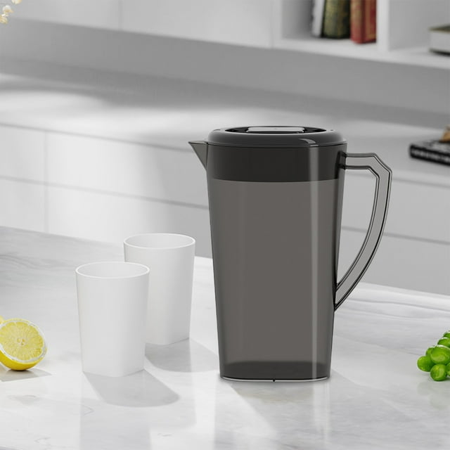 EGNMCR Kitchen Gadgets, Kitchen Accessories Clear Plastic Pitcher With Lid Clear Water Pitcher For Cold Drinks Iced Tea Pitcher For Lemonade Iced Tea Milk Beverages Plastic Cold water bottle