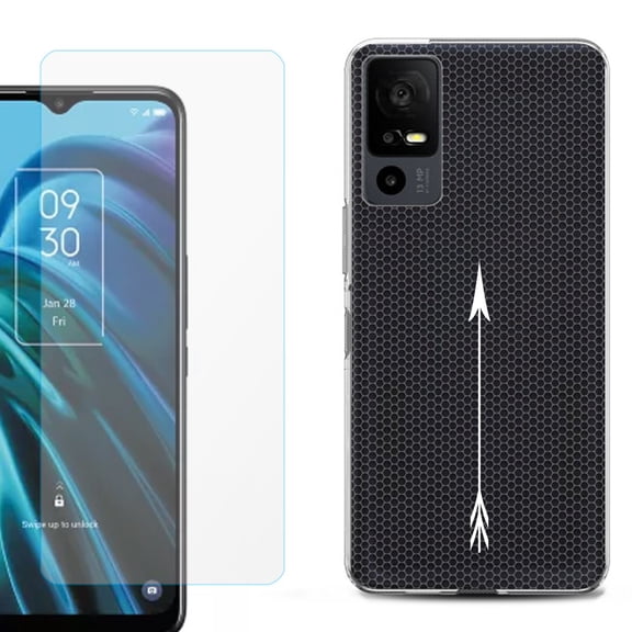 OneToughShield ® for TCL 40 XE 5G Shockproof Fashion Phone Case, with Tempered Glass Screen Protector - Arrow