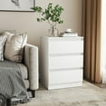 thumbnail image 5 of Kadyn Night Stand with 3-Smooth Gliding Drawers, Nightstands with Waterproof White Finish, Bedside Table for Bedroom, Living Room, White, 5 of 7