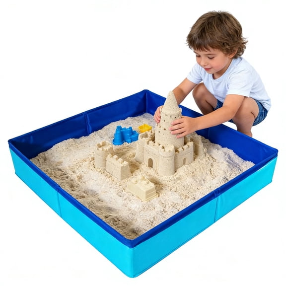 SXDY Sand Box Toys Kids Sand Table Children Outdoor Oxford Cloth Sandbox Boys and Girls Beach Toys Square Blue