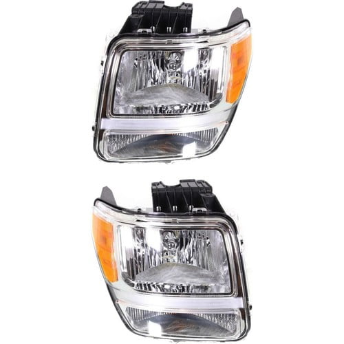 Headlight Set For 2007-2011 Dodge Nitro Driver and Passenger Side w/ bulb