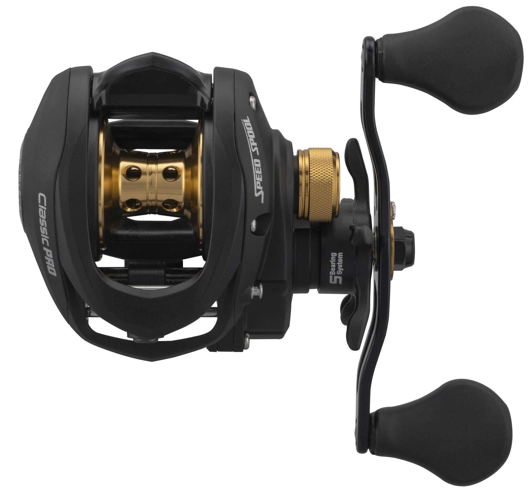Lew’s Classic Pro Baitcast Fishing Reel, LH Retrieve, 7.5:1 Gear Ratio, 4+1 Bearings (Clam Packaging)