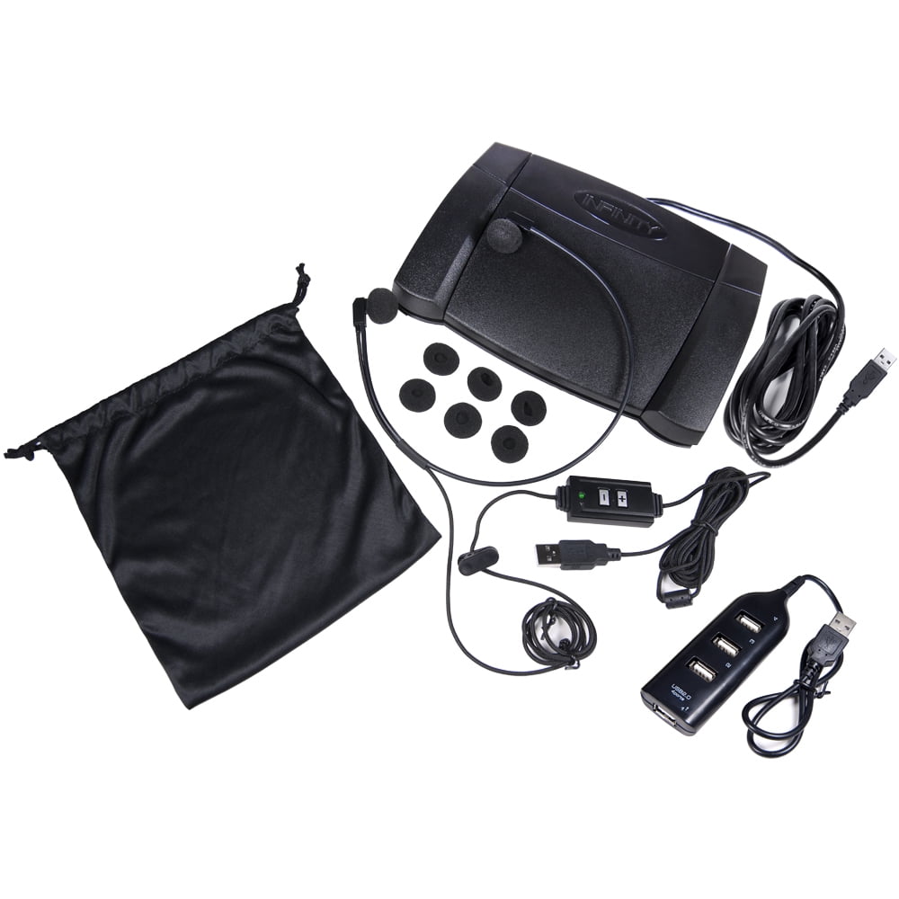 Infinity INUSB2 USB Foot Pedal with WHUCUSBA Antimicrobial USB