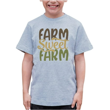 

7 ate 9 Apparel Kids Farm Life Shirts - Farm Sweet Farm Grey T-Shirt 2T