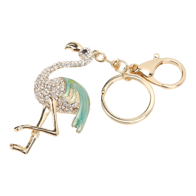 Car Keychain, Flamingo Key Chain Fine Workmanship For Handbag Decor For Car Pendant Black,Green