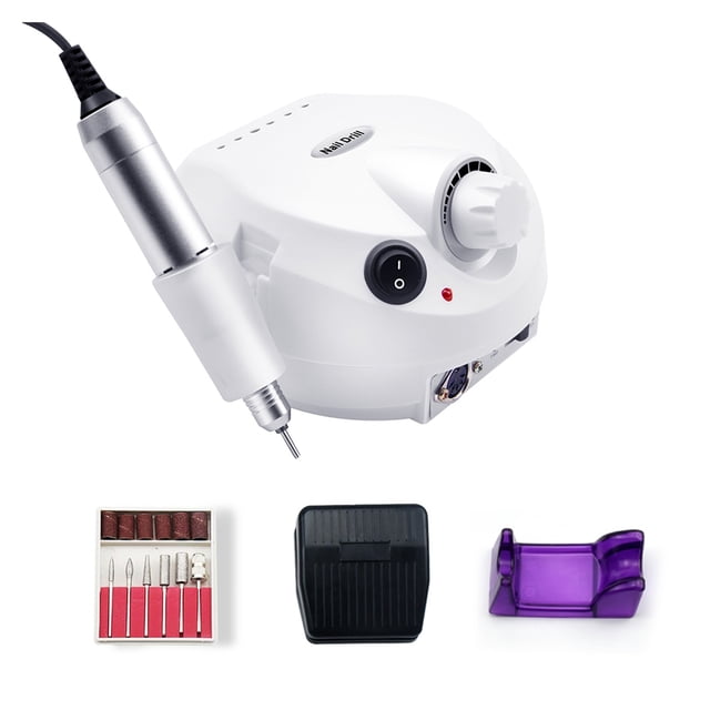 Nail Drill Machine 25000RPM Pro Manicure Machine Apparatus For Manicure Pedicure Kit Electric Nail Drill With Cutter Nail Tool ,Easy to Setup