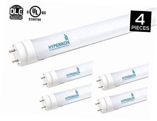Frosted Hyperikon T8 T10 T12 LED Tube Light 5000k, 4ft Single-End ...