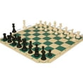 thumbnail image 3 of Standard Club Carry-All Silicone Chess Set Black & Ivory Pieces with Silicone Board - Green, 3 of 10