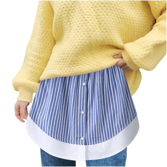 Viikei Summer Skirts for Women Skirts Clearance Sale Skirt Plus Size Layered Tiered Sheer Stripe Printing Extender Half Slip Plus Size Skirt