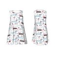 thumbnail image 3 of Bixox Dachshund Dog Puppy Print Women's Sleeveless A-Line Dress with Pockets, Casual Knee-Length Tank Dress for Summer-XX-Large, 3 of 7