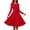 Red, variant on KHONTS Women's Crew Neck A-Line Mini Dress Long Sleeve Flowy Casual Dresses Elegant Going out Solid Color Slim Dress Wine XL