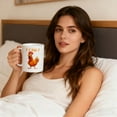 thumbnail image 4 of Taza de cerámica de 325 ml con diseño de pavo, personalizable, ideal para hombres y mujeres, ideal como regalo de Navidad., 4 of 9