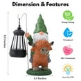 thumbnail image 5 of Garden Gnomes Outdoor, Highland Cow Decor, Gnomes Cow Decor for Outside, Gnomes Decorations for Yard, Gnome Garden Decor with Solar Lights, Outdoor Solar Garden Statues, Gnomes Gifts for Women, 5 of 6