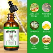 Oimmal Natural Antibiotics for Cats Liquid, Help with Anti Inflammatory & Bacterial &Viral & Fungal, Dietary Supplement for Cat - 2 fl oz(60 ml) - Chicken Flavor