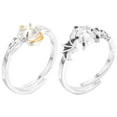 thumbnail image 1 of 1 par de anillos de ángel y diablo, anillos decorativos para parejas, anillos a juego, joyería para los dedos., 1 of 7