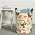 thumbnail image 6 of Fuzoiu Monkeys in the Jungle Print Circular Hamper,Laundry Basket with Handle,Collapsible Laundry,Dirty Clothes Storage Basket,for Bedroom Bathroom Dorm Living Room-Small, 6 of 6
