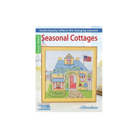 Leisure Arts Herrschners Seasonal Cottages Cross Stitch Book