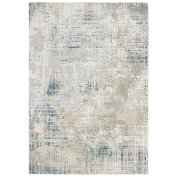 Alora Decor Glamour 3'11" x 5'6" Ivory / Gray /Ivory / Gray Area Rug