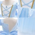 thumbnail image 4 of FYMNSI Girls Princess Halloween Costume Fancy Dress Kids Carnival Christmas Birthday Party Book Week Cosplay Tulle Dress with Accessories 11-12 Years Sky Blue, 4 of 6