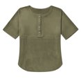 thumbnail image 4 of Women's Round Neck Top Short Sleeve Solid Color Summer Blouse Casual Comfortable Basic Tee for Easy Weekend Style, 4 of 5