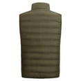 thumbnail image 6 of Men Outerwear Lightweight Water-Resistant Finish Sleeveless Puffer Vest Jacket, Khaki, XL, 6 of 7