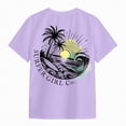 thumbnail image 5 of NOLDARES Girls Short Sleeve print T Shirts Athletic Crewneck Basic Tees for Kids(Light Purple,7-8 Years), 5 of 6