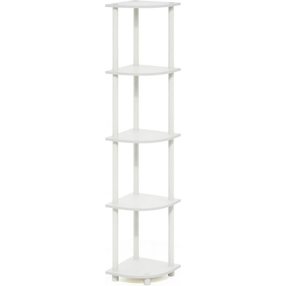 5 Tier Corner Display Rack Multipurpose Shelving Unit, 1-Pack, Espresso/Black
