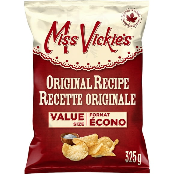 Miss Vickie's Original Recipe Kettle Cooked Potato Chips, Value Size, 325 g.