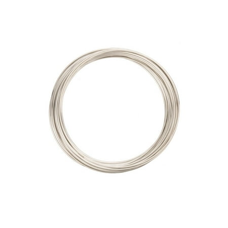 Memory Wire Bracelet Silver Plated Stainless Steel Wire 20ga/0.7dia. 60mm/2.36in Round Sold per pkg of 30Gram/38