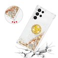thumbnail image 5 of Funda para Samsung Galaxy S23 Ultra 5G con Brillo Líquido Flotante, Purpurina, Parachoques y Anillo Giratorio Soporte, 5 of 5