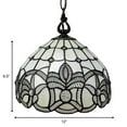thumbnail image 3 of Amora Lighting AM282HL12B 12 in. Tiffany Style Floral Hanging Lamp, 3 of 4