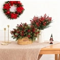 thumbnail image 6 of Virelaxpo Artificial Green Plant with Red Berries Christmas Tree Decoration for Home Holiday Floral Arrangement, 6 of 6
