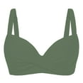 thumbnail image 4 of Bikini Tops for Women Push Up Swimsuit Top Lace Up Padded Bathing Suit Tops Twist Bikini Top Only Women Underwire Bikini Top Swim Top Bra Padded Swimsuit Tops 2025 Bathing Suit Tops Army Green L, 4 of 4