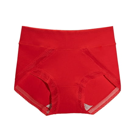 Kmdttou Panties for Women Pack Cotton Ladies Comfortable Solid Color Large Size Abdominal Panties Hight Waiste Underpants (Regular & Plus Size)