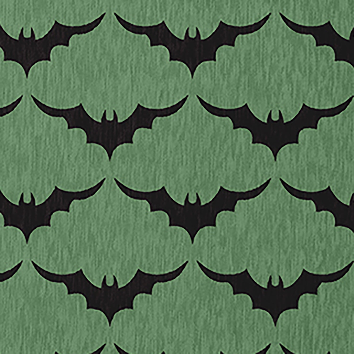 Simply Daisy Bat Colony Sage Halloween Chenille Area Rug, 3' x 5'