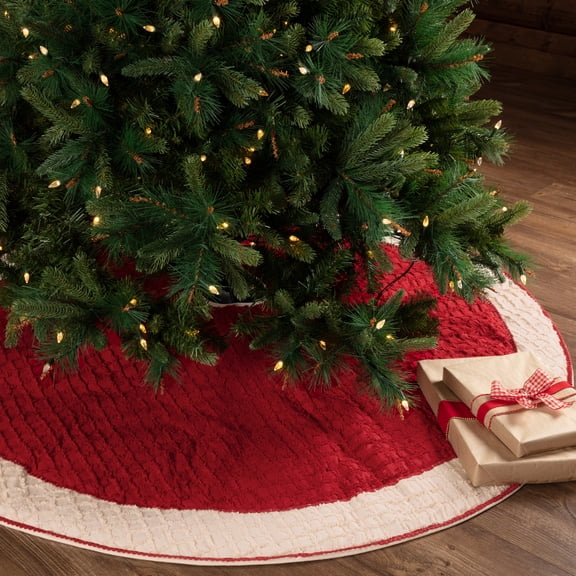 VHC Brands Kringle Chenille Tree Skirt 60