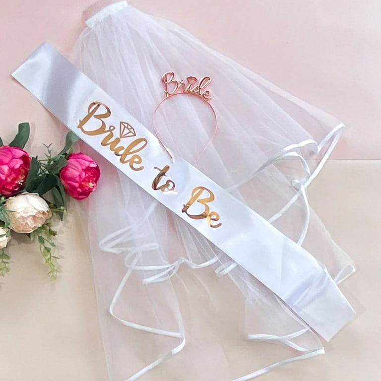Bride to Be & Groom to Be Sash Set - Bachelorette Party Supplies Engagement Party Favors | Bridal Shower Sashes Bachelor Decorations Just Married
