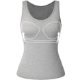 thumbnail image 6 of MISS MOLY Tank Tops for Women Basic Camisole with Built in Bra Casual Wide Strap Sleeveless Layer Vests, 6 of 6