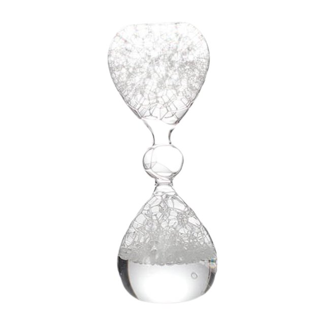 Temporizador de reloj de arena con burbujas musicales, hecho a mano, novedoso, para entretenimiento. Claro