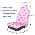 thumbnail image 3 of Wukai Pink bows Full Set Car Seat Covers with Soft Padding Universal Auto Front Seats Protector and Cushion Mat, 3 of 5