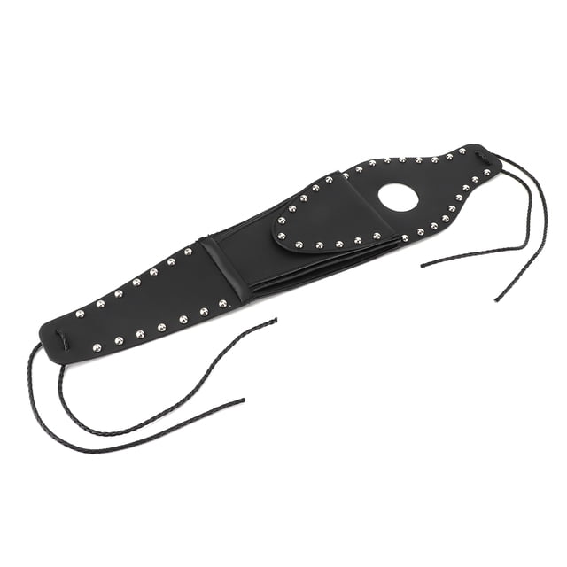 Oil Bag, PU Leather Wear-resistant Durable Fuel Cover Bag Practical For Motorcycle For XL 883 1200 48 Silver Rivet Edge,Braided Rope Edge