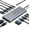 thumbnail image 1 of Estación de acoplamiento HODO 14 en 1 USB C con doble monitor HDMI 4K, 1 of 8