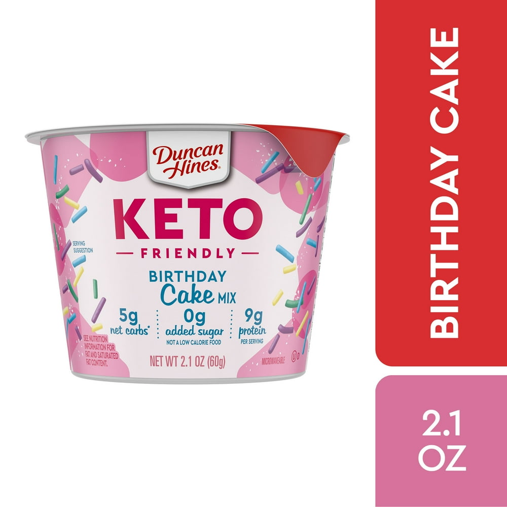 Duncan Hines Keto Friendly Cake Cup Birthday Cake Mix, 2.1 Oz Walmart