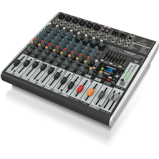 Mezclador Behringer Xenyx X1222USB de 12 canales con USB y efectos