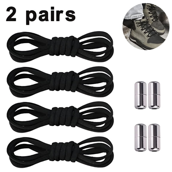 VANIDO 2 Pairs Elastic No Tie Shoe Laces for Adults,Kids,Elderly,System with Elastic Shoe Laces Kids No Tie Shoe Laces