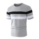 thumbnail image 3 of Tops para hombre, blusas y camisas de manga corta con cuello redondo para hombre, jersey informal de patchwork con cuello redondo para hombre, blusa deportiva de manga corta para fitness, blusa de pol, 3 of 8